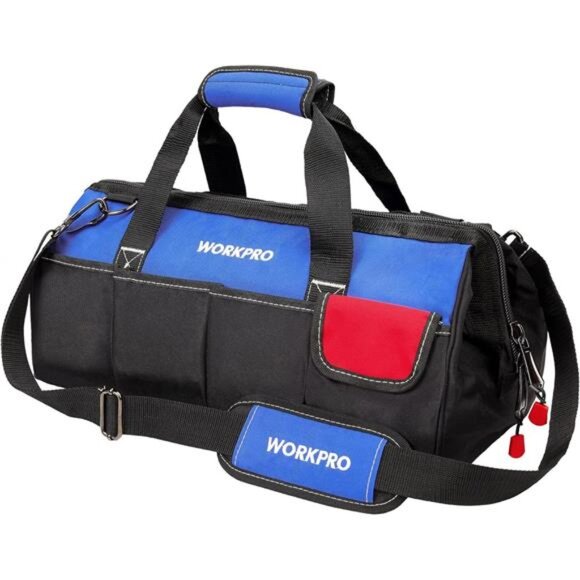 18-inch Close Top Wide Mouth Storage Tool Bag with Adjustable Shoulder - Picture 1 of 8